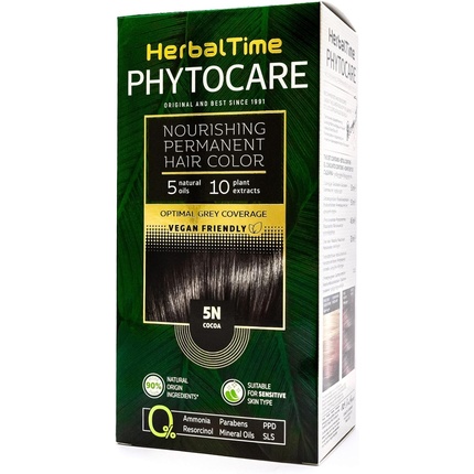 

Стойкая краска для волос Phytocare Color Cocoa 5N Herbal Time