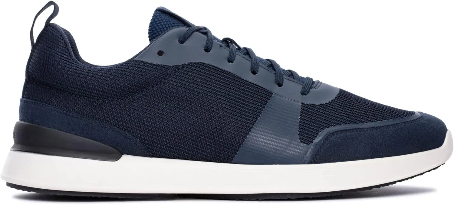 Мужские кроссовки Clarks на шнуровке, Navy Knit — фото 2