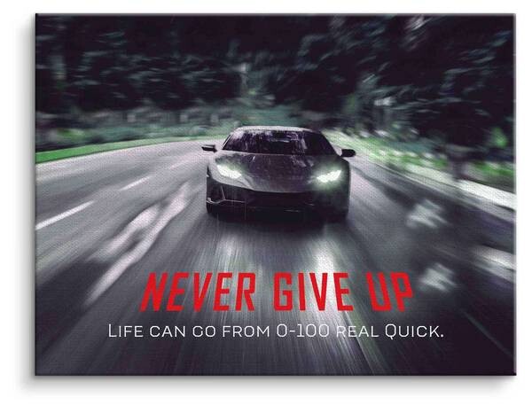 

Картина на холсте ArtMind Never give up, многоцветный