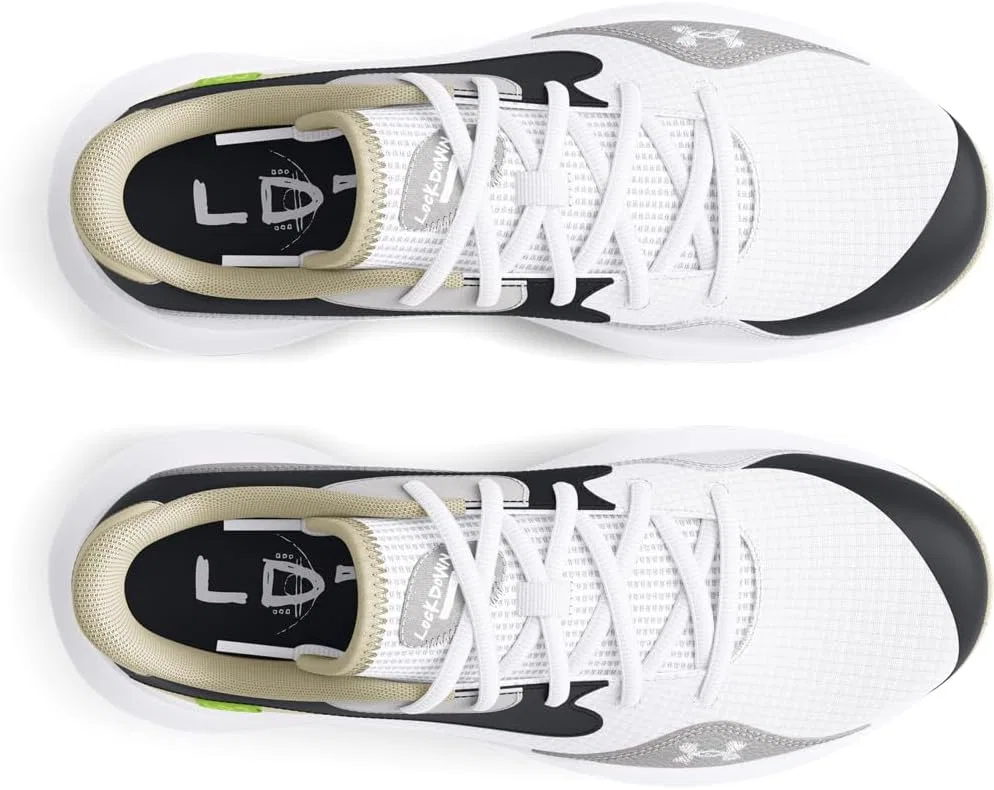 Мужские баскетбольные кроссовки Under Armour UA Lockdown 7 Low, White Silt White — фото 4