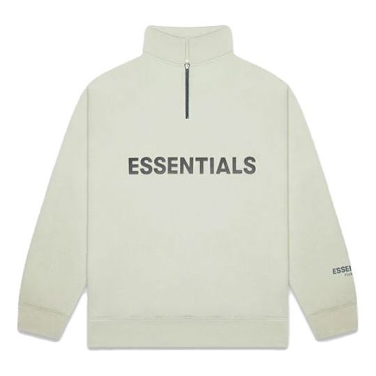 

Спортивная толстовка Fear of God Essentials FW20 Half Zip Sweatshirt 'Sage' 0192250500213012, зеленый
