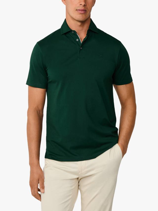 

Классическая поло с коротким рукавом из пима-хлопка Hackett London, Forest Night Green