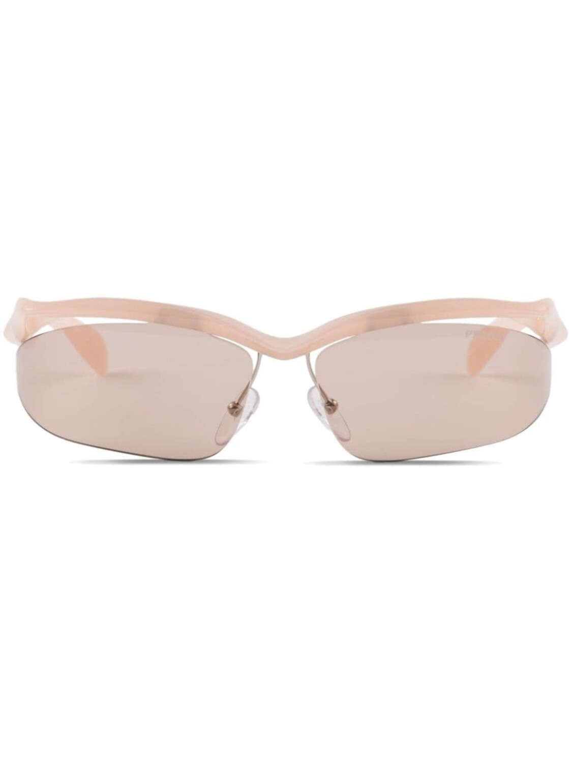 

Prada Eyewear солнцезащитные очки-беглецы, золотистый