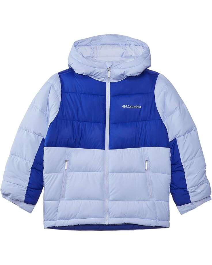 

Куртка Columbia Kids Pike Lake II Hooded Jacket, цвет Snowdrift/Clematis Blue