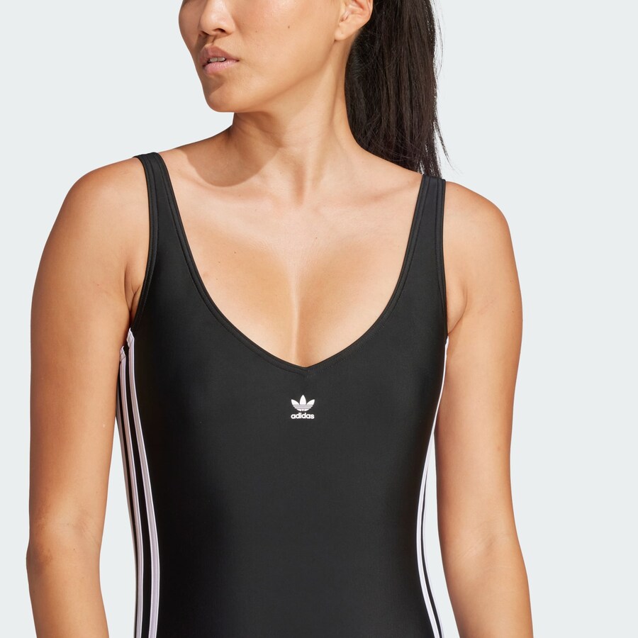 Купальник без косточек ADIDAS ORIGINALS Adicolor, черный — фото 3