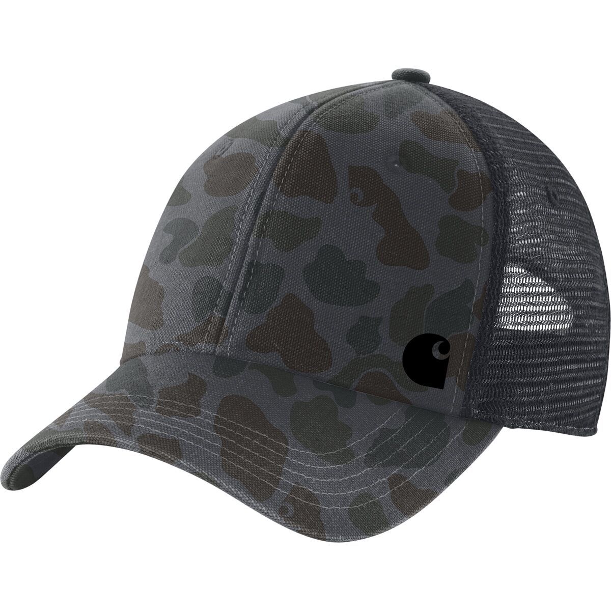 

Бейсболка из сетчатой ткани с камуфляжным принтом Carhartt, цвет shadow signature camo