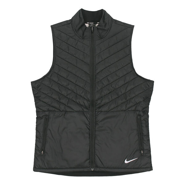 

Жилет sports running splicing stand collar vest black Nike, черный