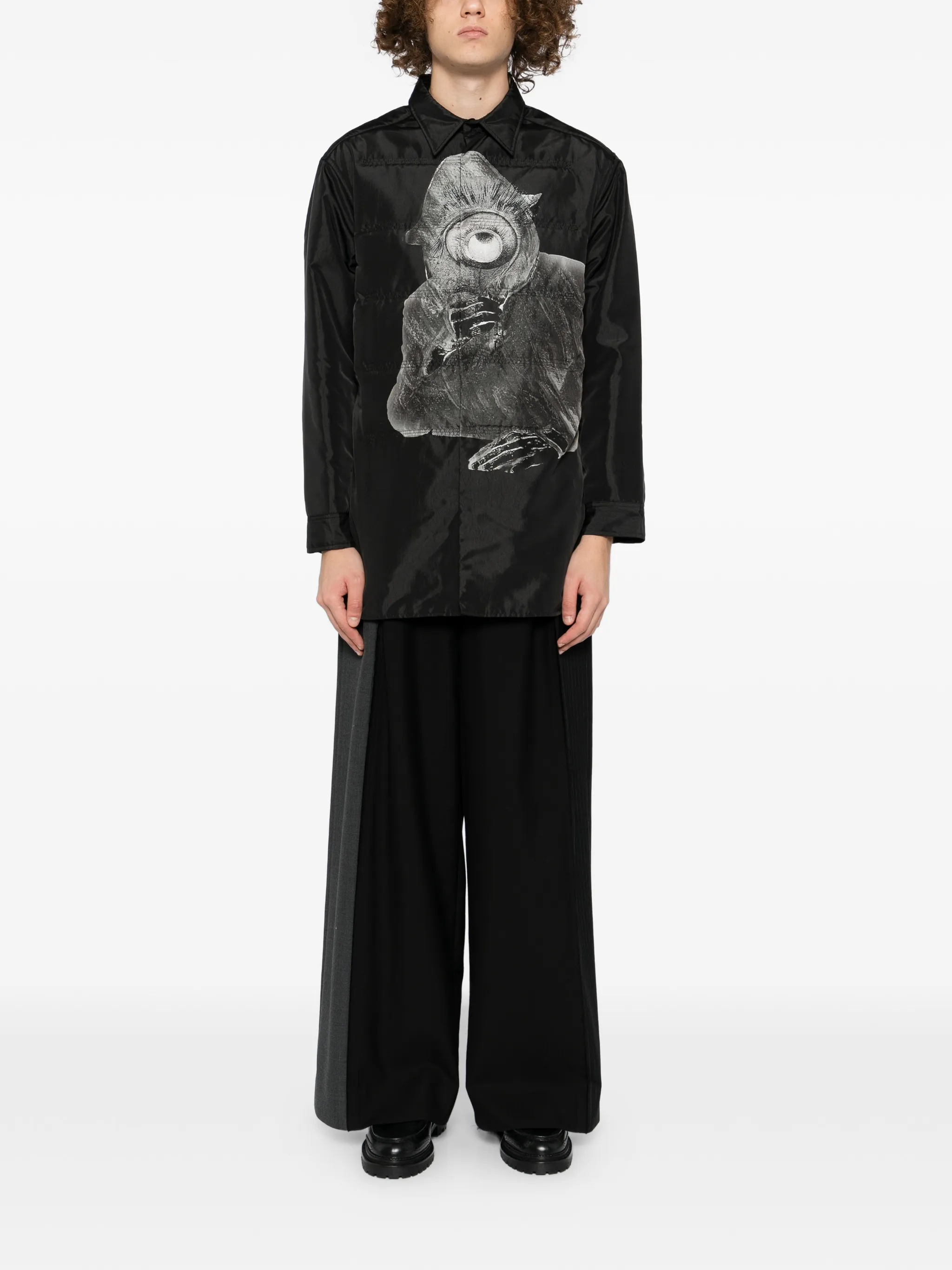 Куртка-рубашка с принтом Yohji Yamamoto, черный — фото 2