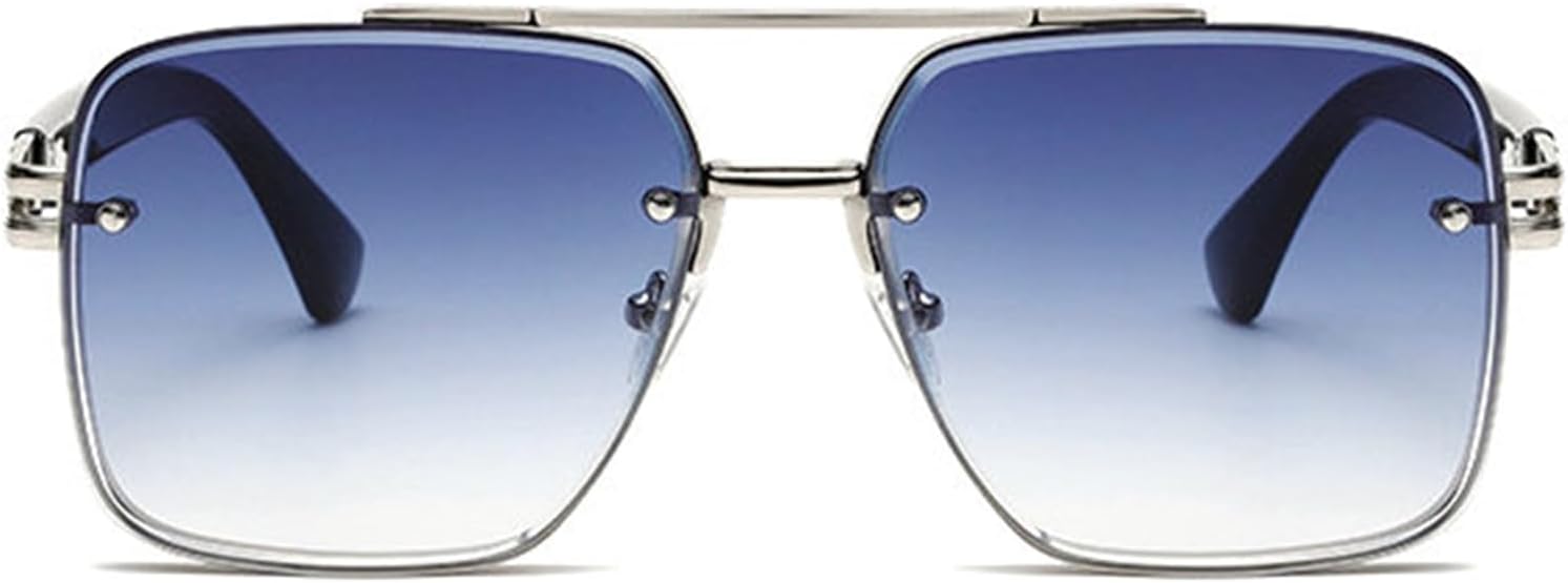 

Хелена Ретро Модные Квадратные Солнцезащитные очки-пилот Женские Мужские Классические Металлические Винтажные Безободковые Солнцезащитные Очки большого размера helena, C4