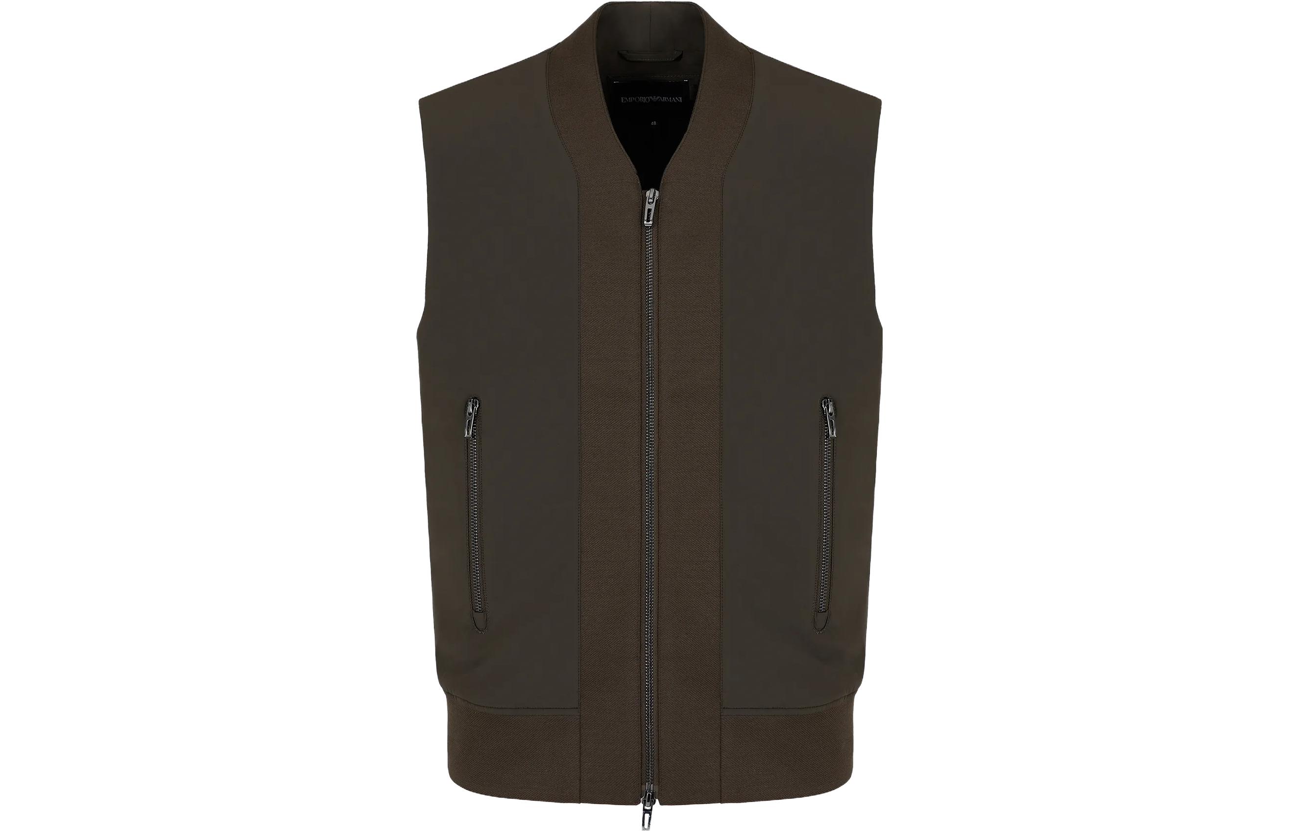 EMPORIO ARMANI Армейский зеленый жилет Men's Army Green, Army Green — фото 3