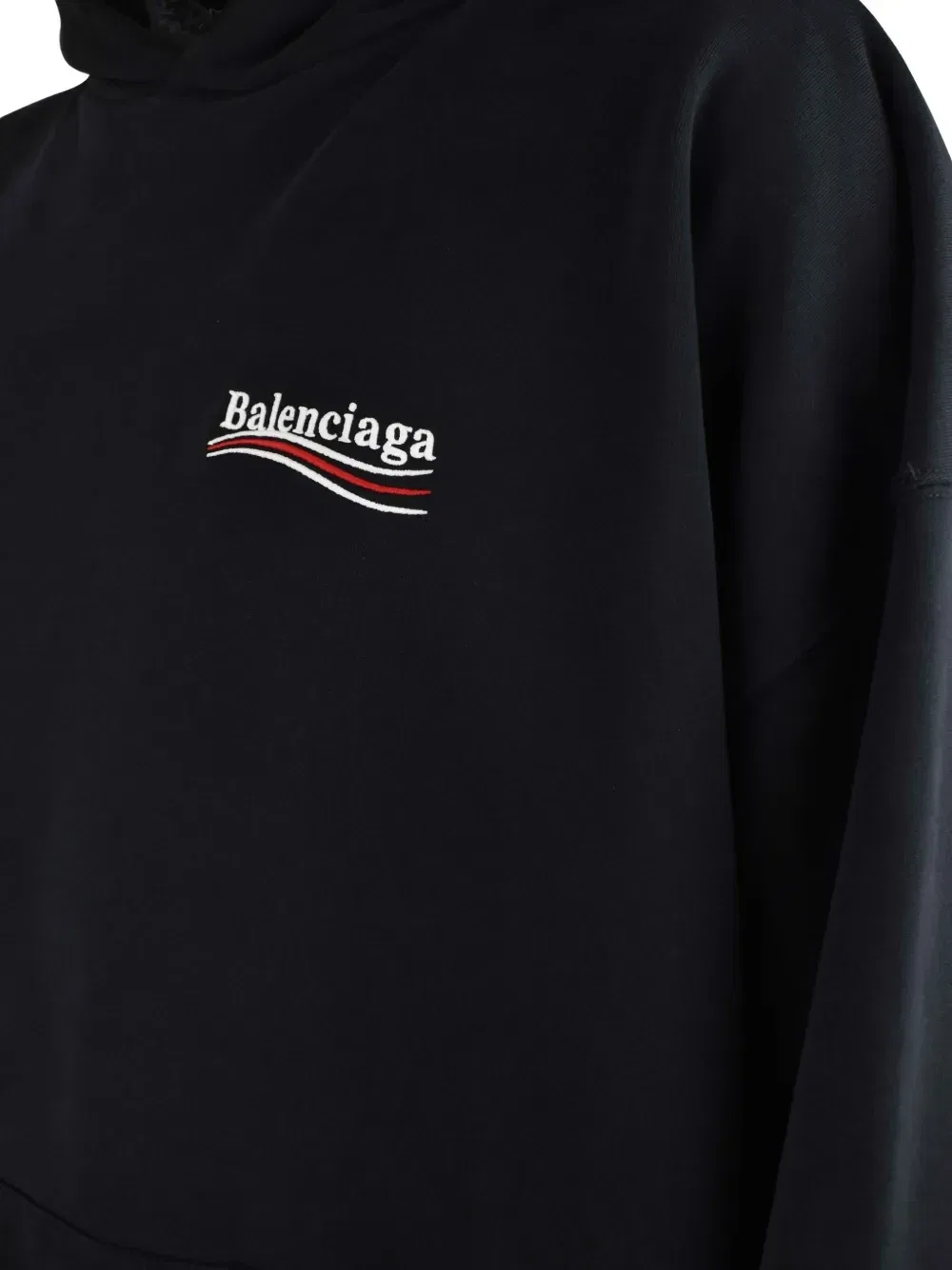 Худи с вышивкой BALENCIAGA, черный — фото 3