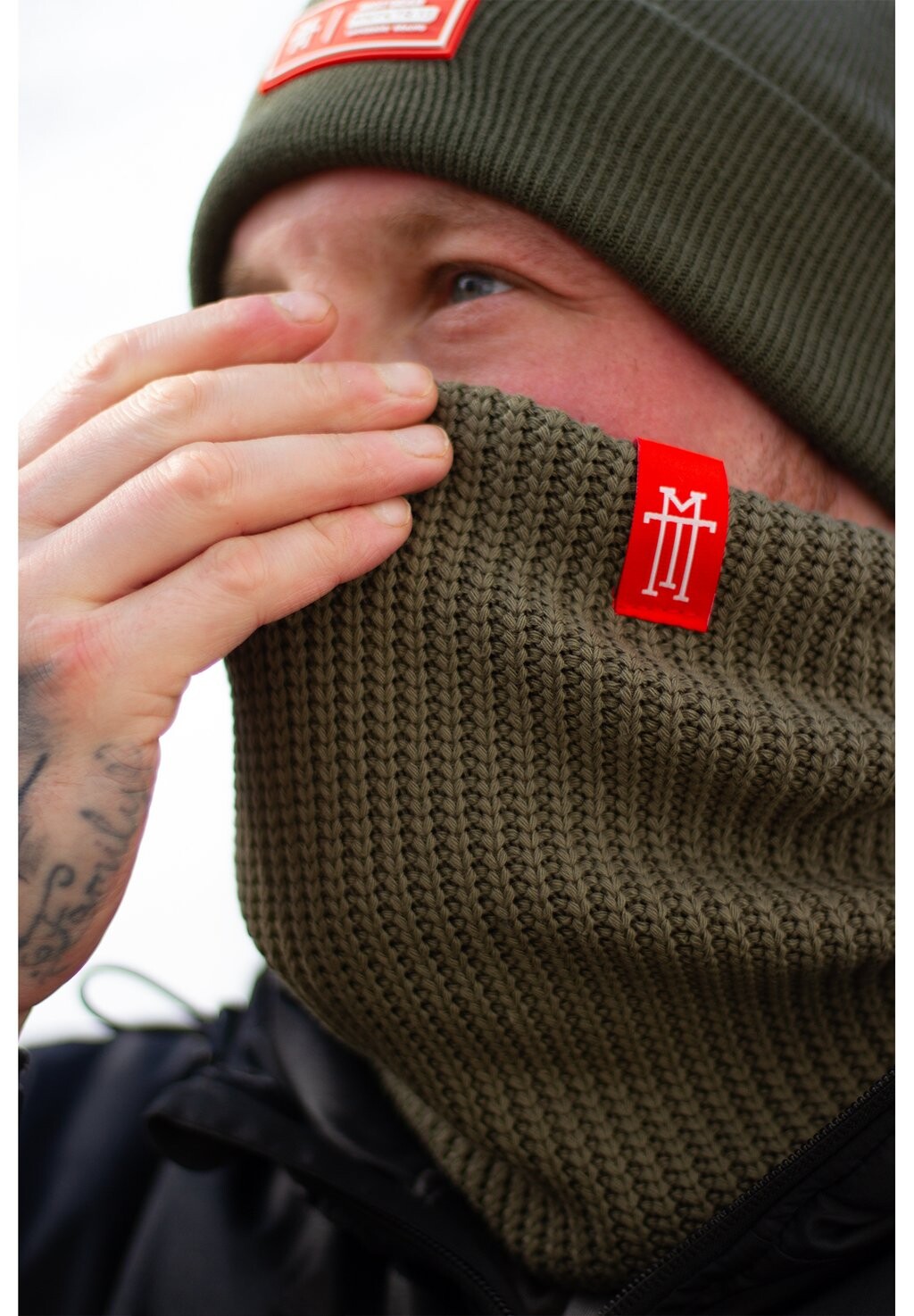 

Шапка ROUGH BEANIE -MÜTZE – STRICKMÜTZE Manufaktur13, оливковый