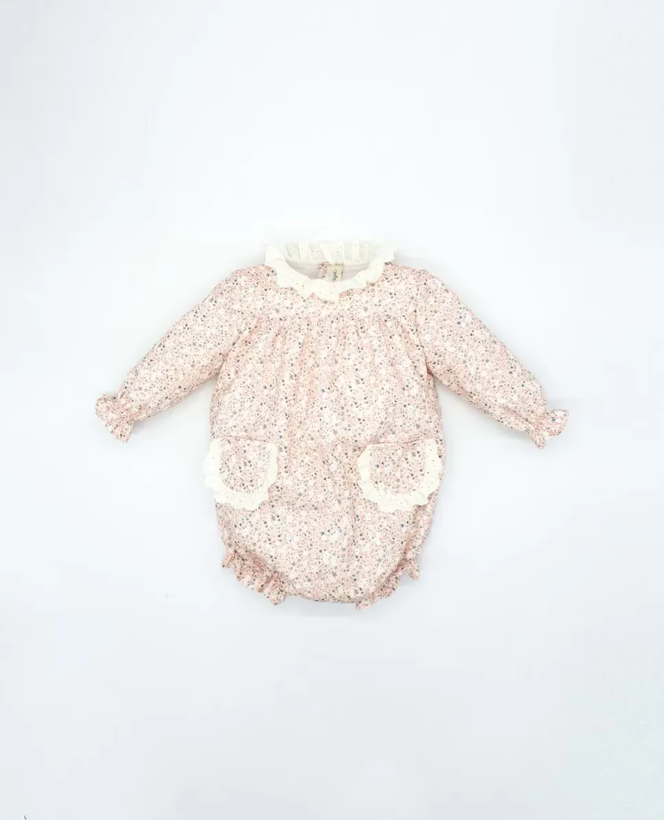 

Детка девочка хлопковый комбинезон розового цвета Fina Ejerique, цвет Rosa