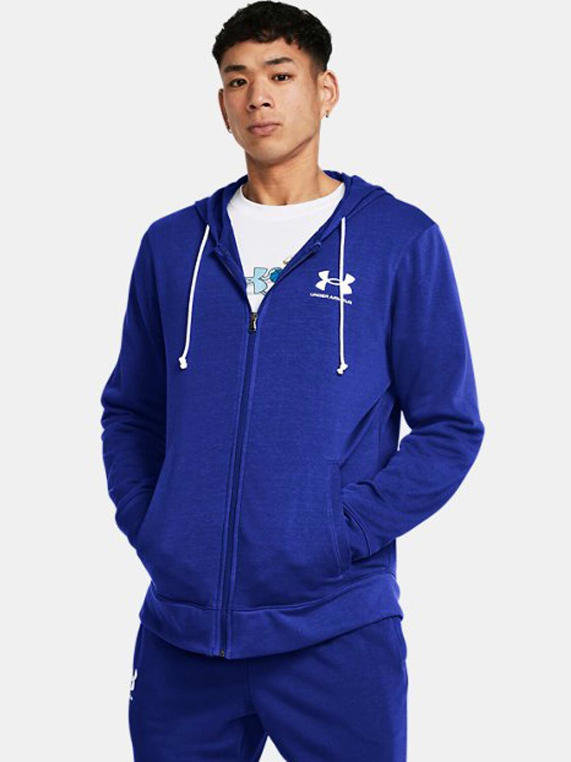 

Толстовка Under Armour RIVAL TERRY LC FZ, синий