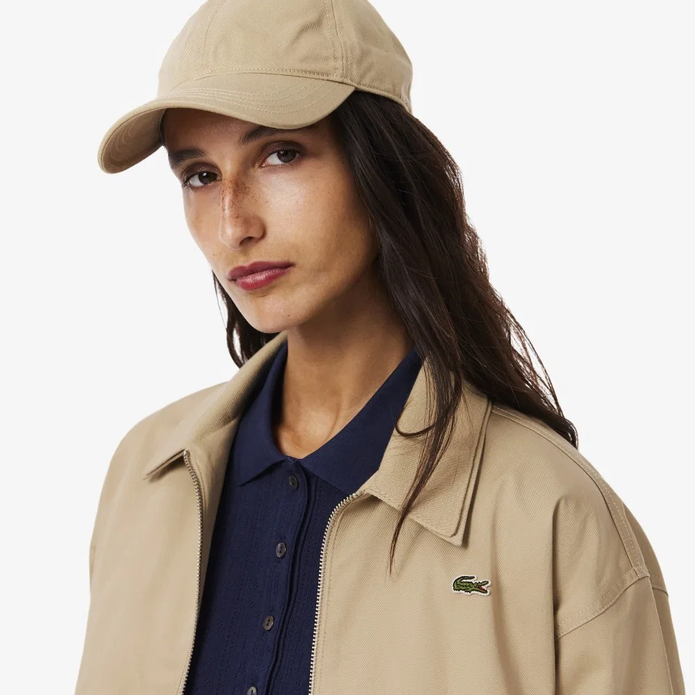 Женский жакет Lacoste, свободного кроя, бежевый — фото 2
