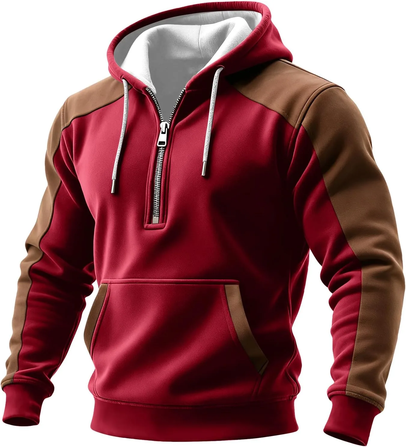 

Мужской худи 1/4 молнии Color Block Raglan Sleeve, M-3XL