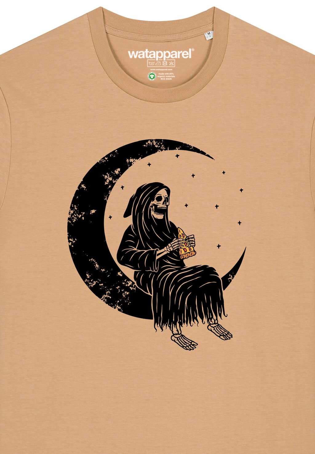 

Футболка с принтом PIZZA FOR LIFE watapparel, бежевый