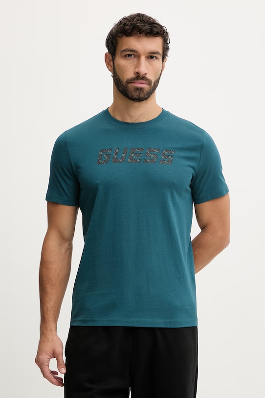 

Футболка maska из хлопка Guess, бирюзовый, Зеленый, Футболка maska из хлопка Guess, бирюзовый