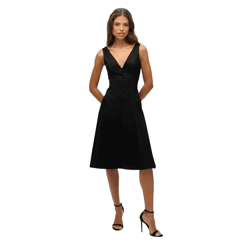 

Платье Superdry LBD Satin V Neck midi, черный