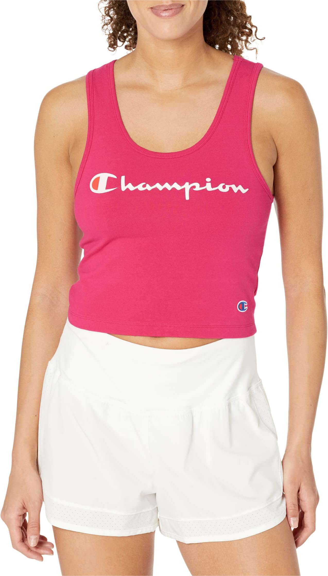 

Топ Champion Authentic Crop Top Graphic, цвет Strawberry Rouge