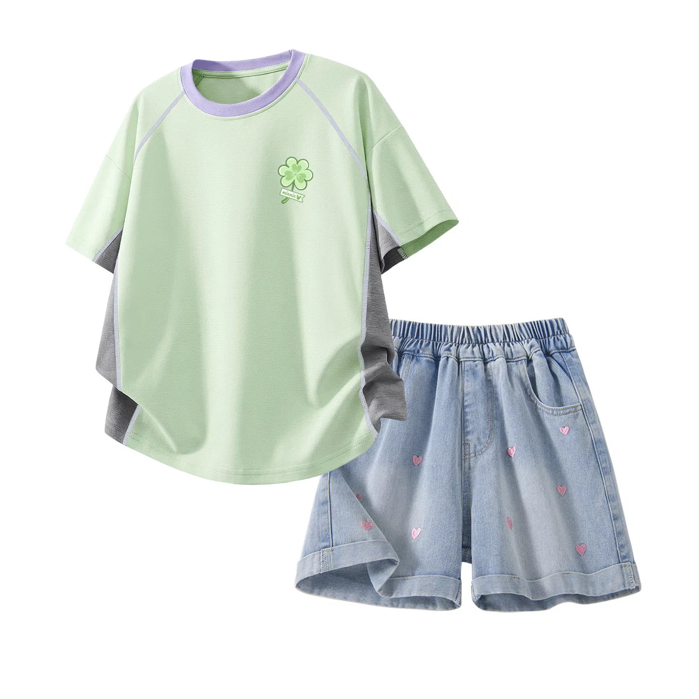 Спортивный костюм для детей Disney Casual Sportswear 2 Pack, зеленый и джинсовый синий