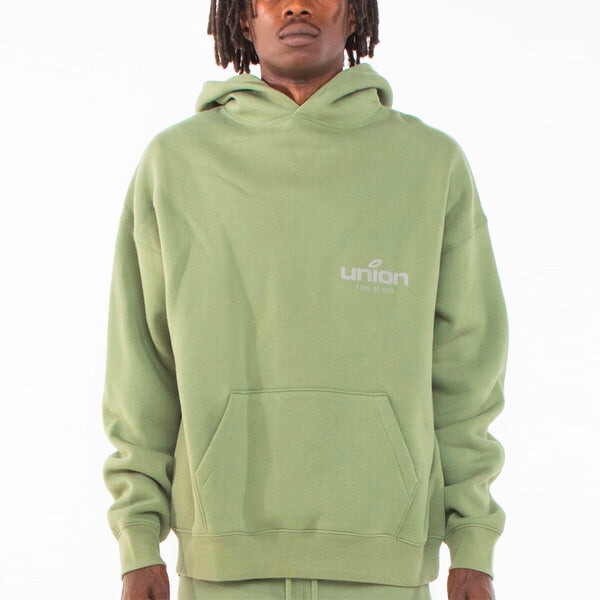 Толстовка Fear of God Essentials FW21 Vintage Hoodie x Union LA 'Green', зеленый — фото 3
