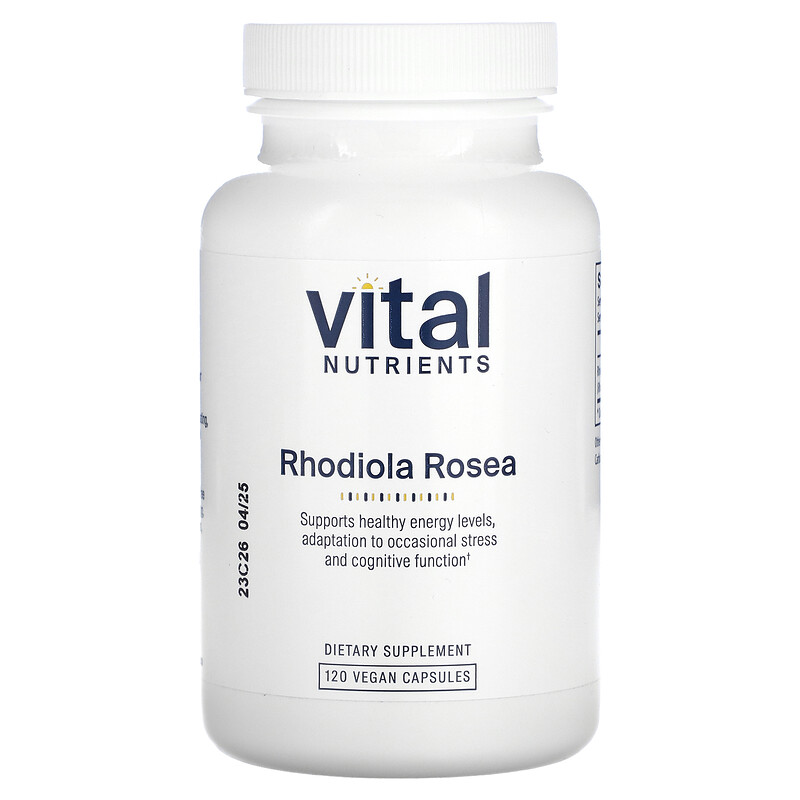 

Vital Nutrients, Родиола розовая, 400 мг, 120 веганских капсул (200 мг в каждой капсуле)