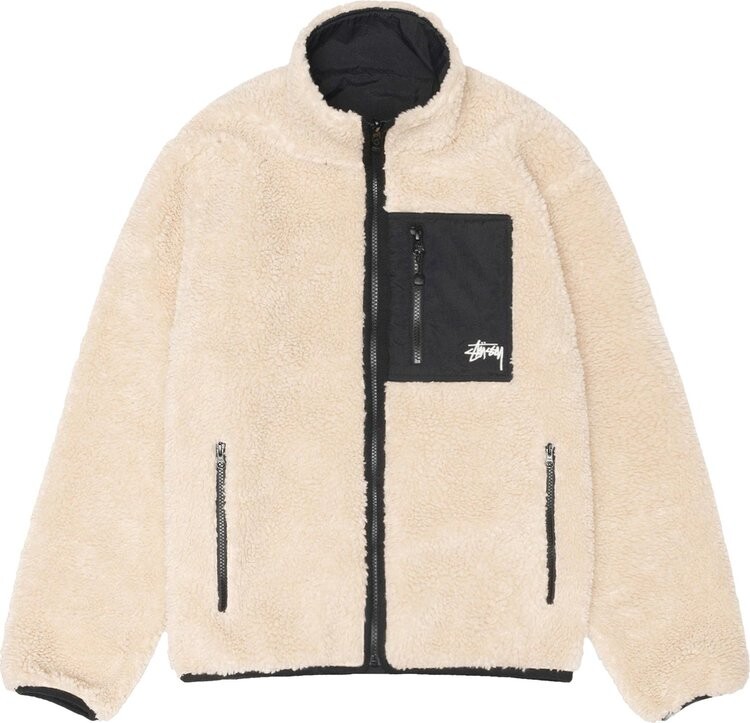 

Куртка Stussy Sherpa Reversible 'Beige', разноцветный