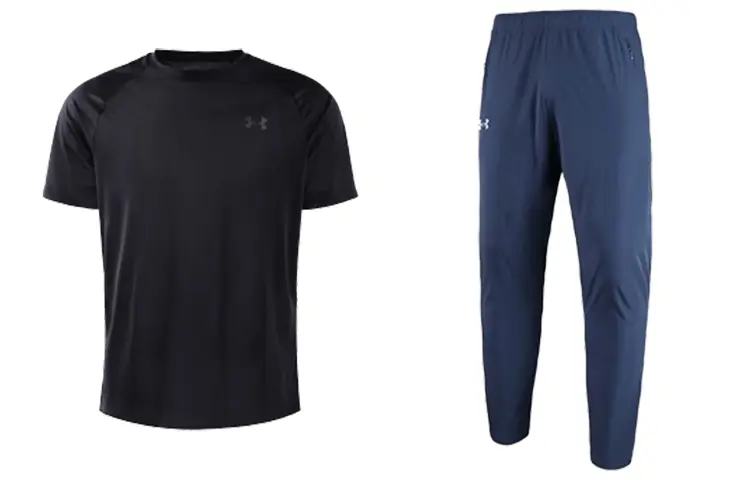 

Мужская повседневная спортивная одежда Under Armour, цвет Black + dark blue