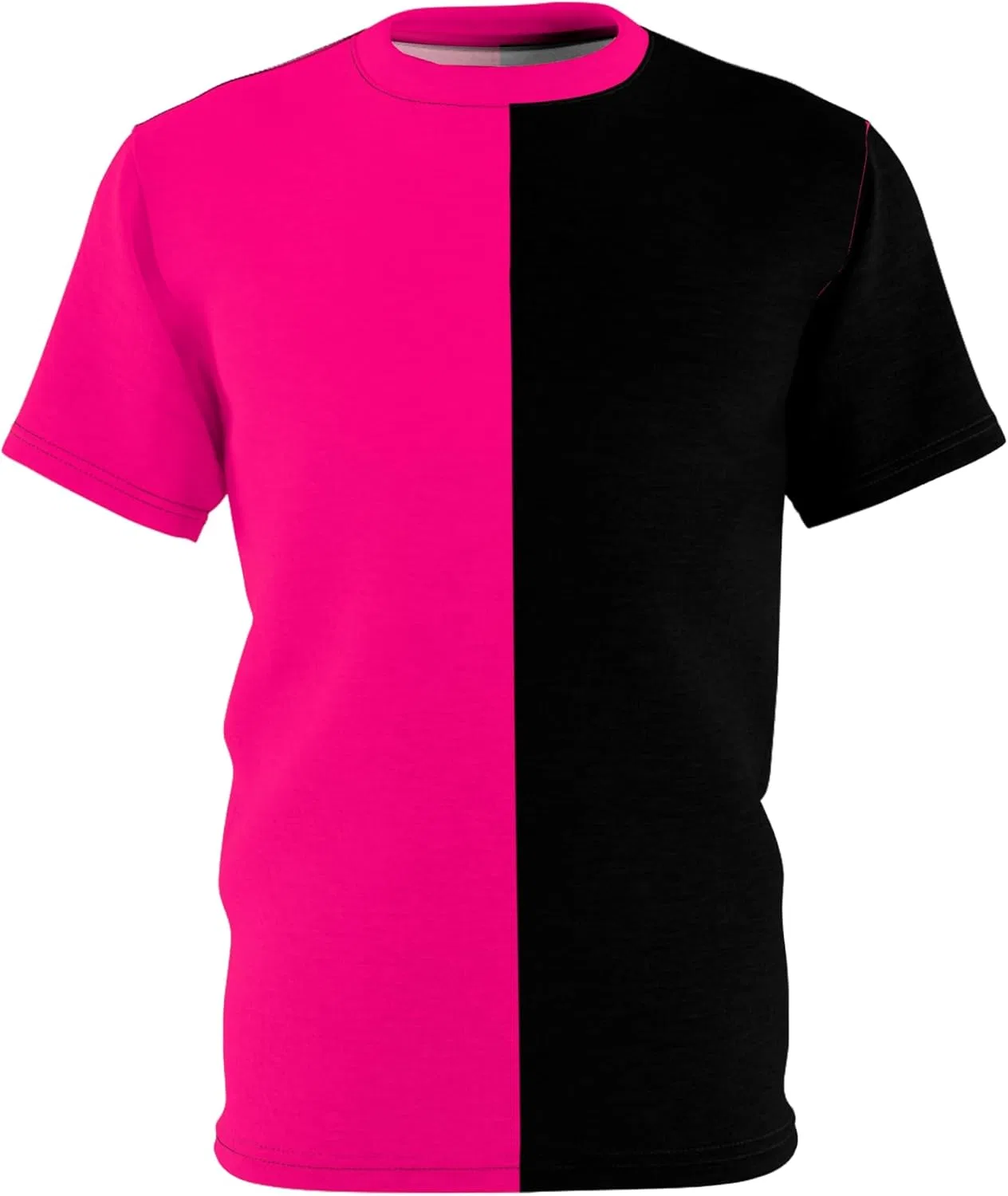 Футболка активная Half Pink and Half Black, цвет Black Stitching — фото 3
