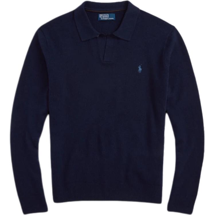 Футболка поло мужская темно-синяя FW24 Knitwear Polo Ralph Lauren — фото 2