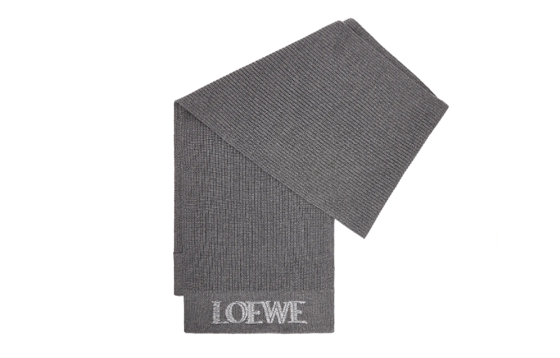 

Вязаный шарф женский серые LOEWE