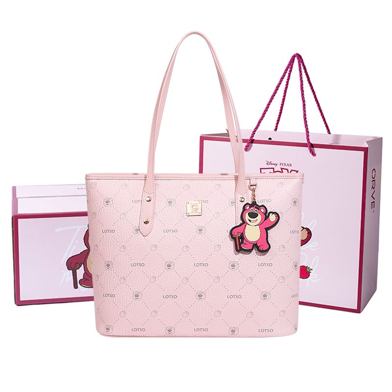 

Disney Лотсо ПВХ женская сумка-шоппер разноцветная, Pink[Lotso Box+Shopping Bag]