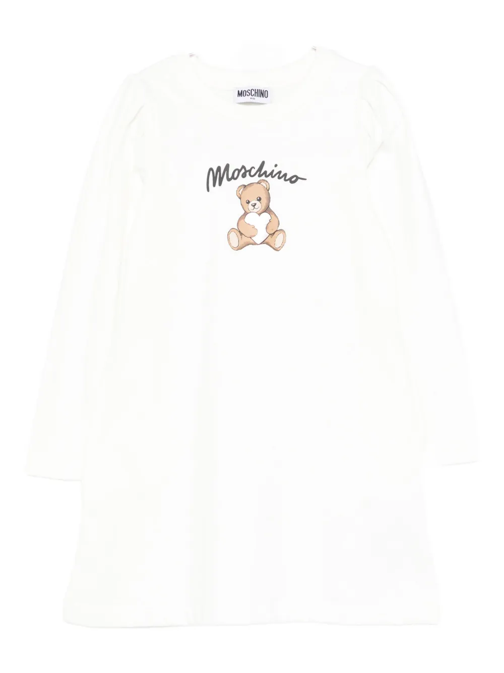 

Платье с длинными рукавами Moschino Kids, белый