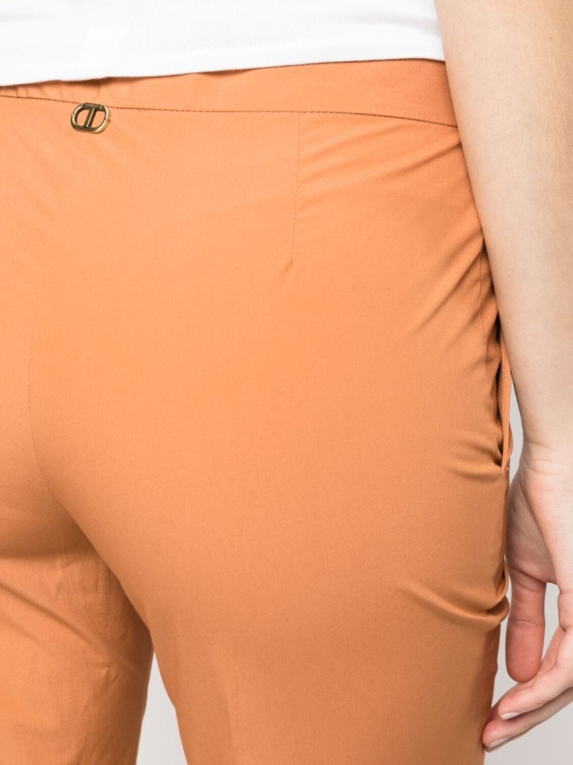 

TWINSET укороченные брюки строгого кроя, оранжевый