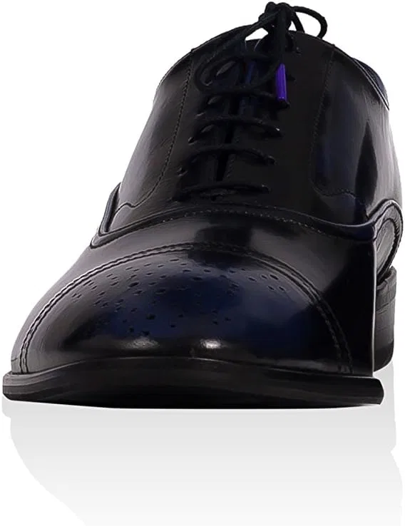 Оксфордские туфли Hemsted & Sons, Midnight Blue / Black — фото 2
