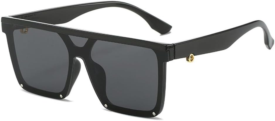 

Модные солнцезащитные очки для мужчин, большие, в стиле панк, черные, солнцезащитные очки для женщин, винтажные, с заклепками (красно-серые, один размер) LXLHWN, Black-black