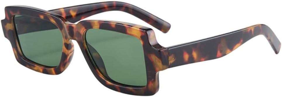 

Женские солнцезащитные очки маленького размера, модные, сине-красные, с защитой от УФ-излучения UV400; мужские солнцезащитные очки (матовый черный, один размер) LXLHWN, Leopard Dark Green