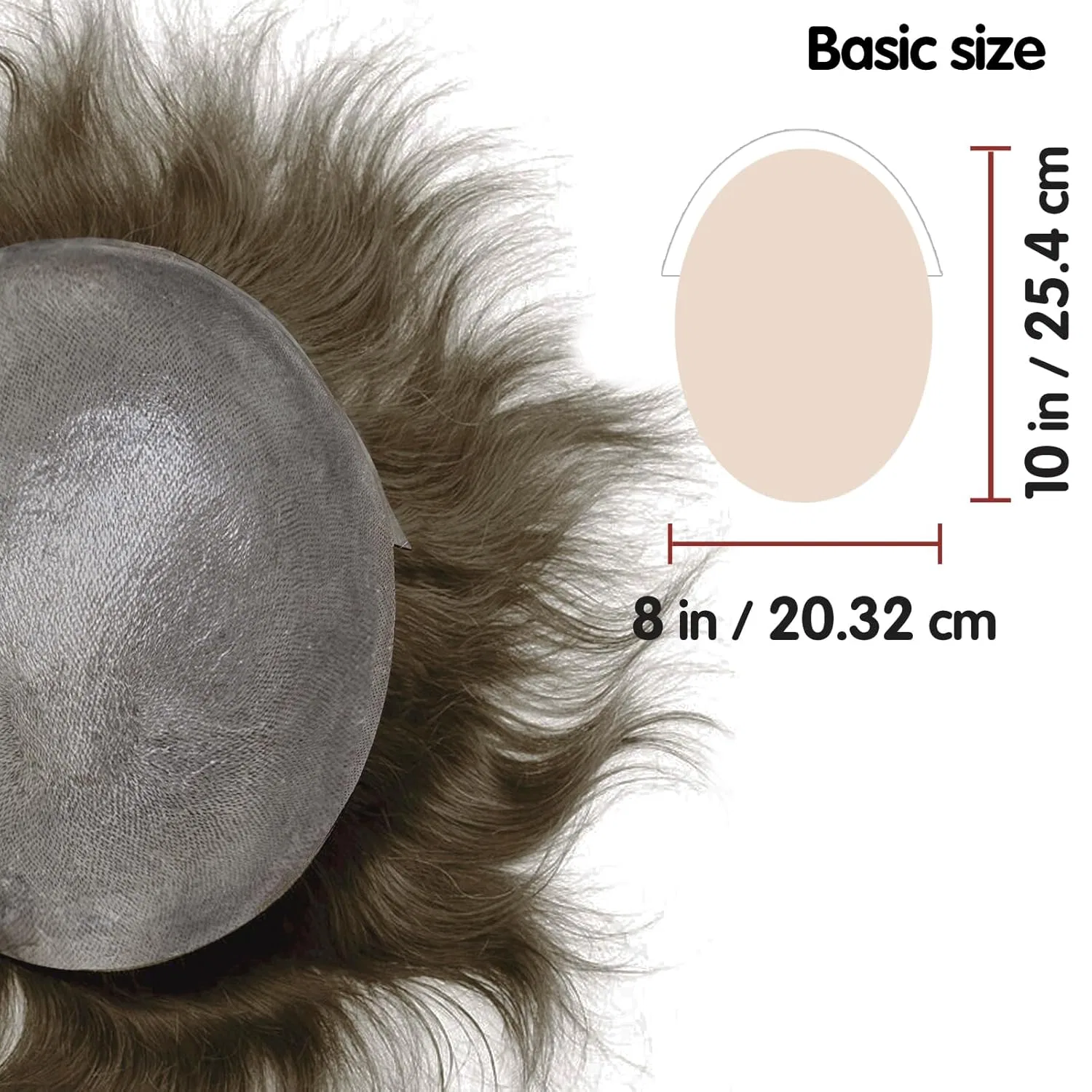 Мужской парик из натуральных волос «Toupee» 0.03 мм от Lordhair Lordhair, Light Brown 7#(Ash) — фото 3