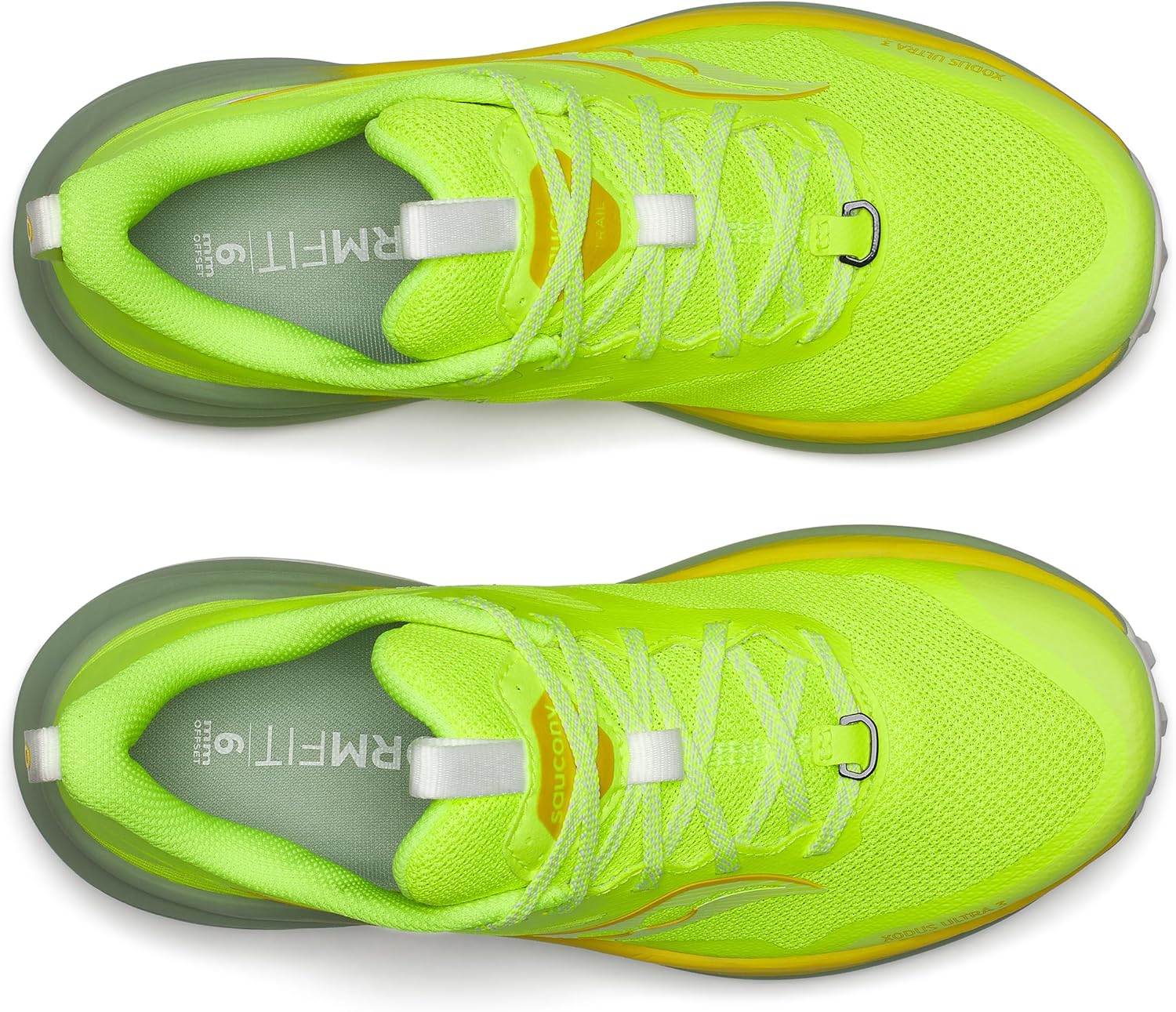 Мужские трейловые кроссовки Saucony Xodus Ultra 3, Citron/Sage — фото 4