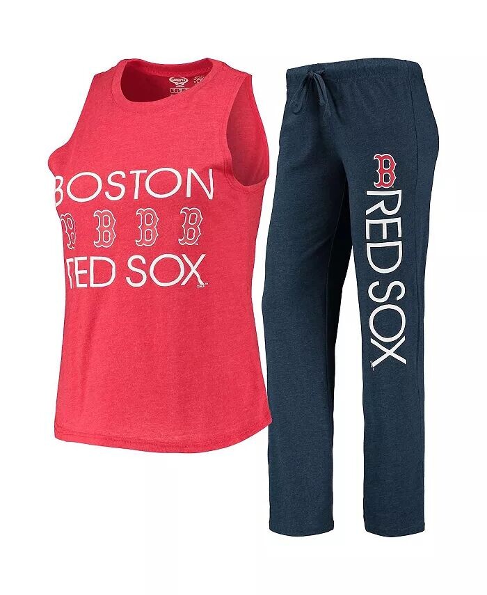 

Женский темно-синий, красный Boston Red Sox Meter Muscle майка и штаны комплект для сна Concepts Sport