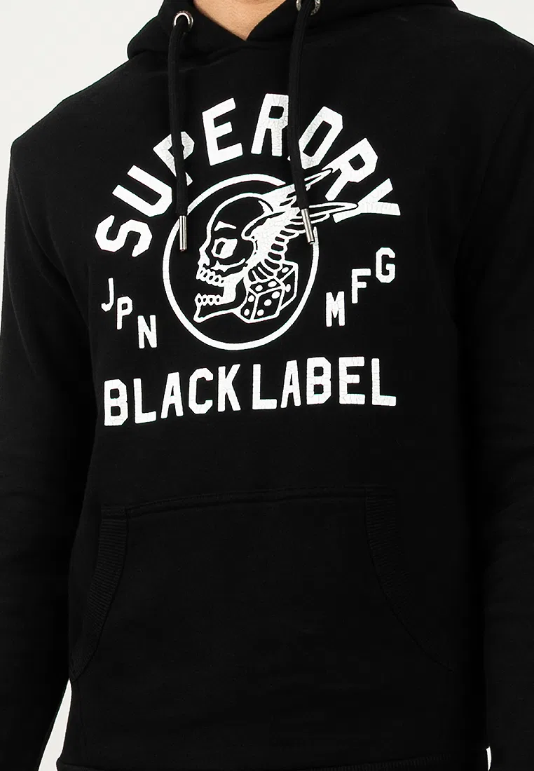 Толстовка с капюшоном, Label Superdry, черный — фото 3
