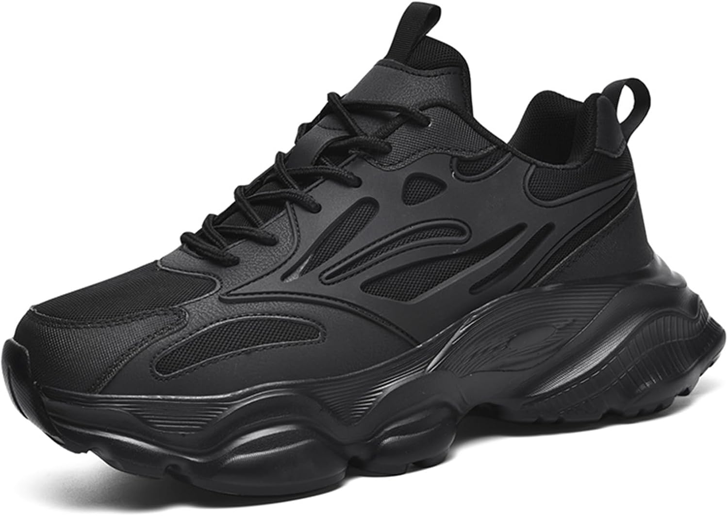 

Мужские кроссовки для бега и ходьбы, повседневные спортивные туфли, массивные тренеры, модные кроссовки для мужчин Spwagym, черный