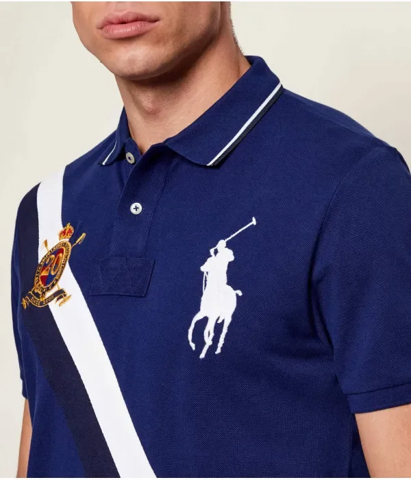 Полюс custom slim fit Polo Ralph Lauren, индиго — фото 4