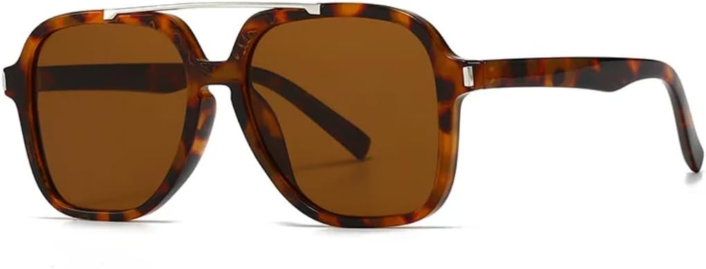 

Солнцезащитные очки с защитой UV400 | Увеличенные двойные перемычки и заклепки | Для женщин и мужчин | Для занятий спортом на открытом воздухе и вождения DSVIGF, C7 Leopard Tea