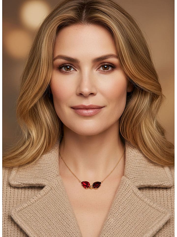 

Позолоченное колье со стразами Swarovski - (Д)42 см Otazu