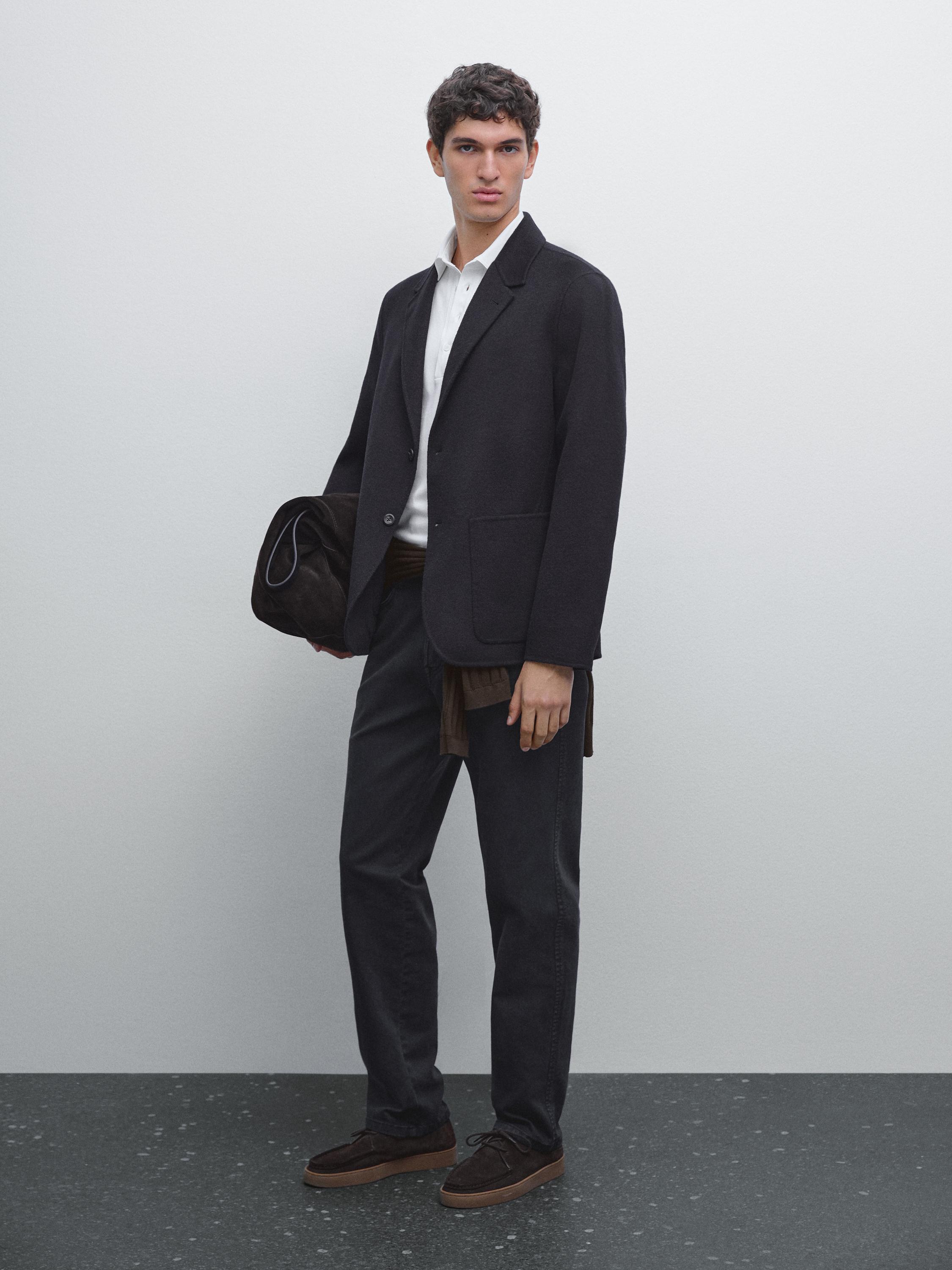 

Зауженные джинсы Massimo Dutti, темно-синий