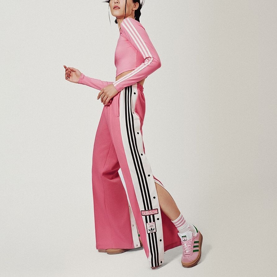 Adicolor Knit спортивные брюки женские светло-фуксия Adidas Originals — фото 4