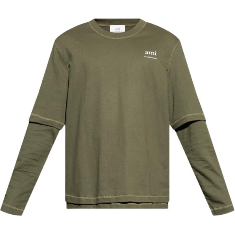 

Футболка с принтом логотипа Ami Paris AMIPARIS, зеленый