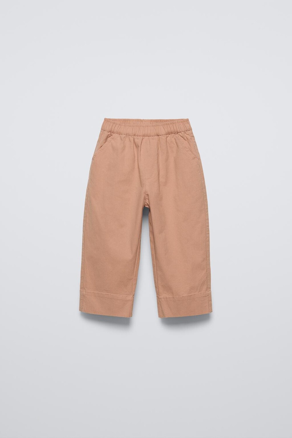 

Мешковые брюки ZARA, бежево-розовый